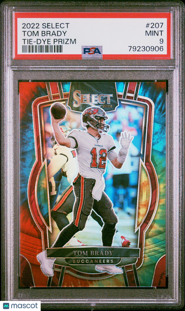 2022 Panini Select Tom Brady #207 Tie Dye Prizm PSA 9