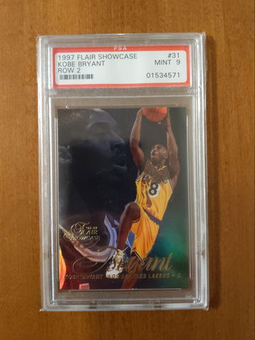  1996-97 Flair Showcase #31 Row 2 KOBE BRYANT PSA9