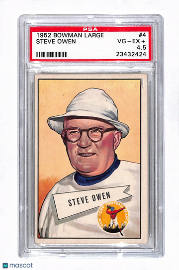 1952 Bowman Large Steve Owen #4 PSA 4.5