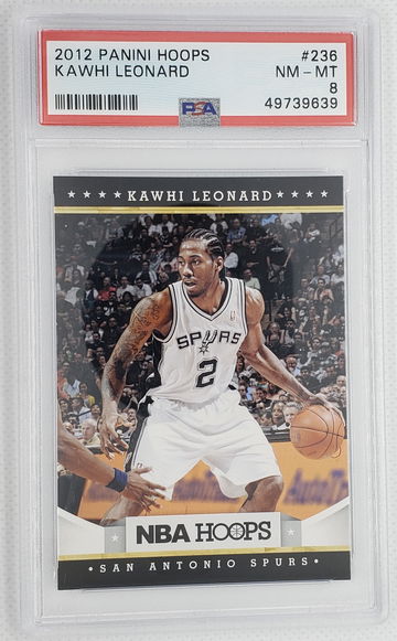 KAWHI LEONARD 2012 Panini Hoops Rookie RC #236 - PSA 8