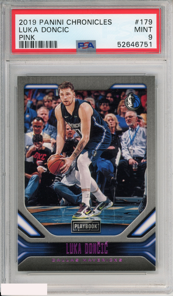 2019 PANINI CHRONICLES LUKA DONCIC #179 PINK DALLAS MAVERICKS PSA 9 MINT