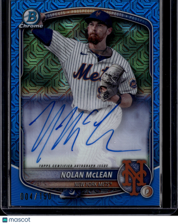 2024 Bowman Chrome Nolan McLean #BMA-NM Blue Mosaic /150