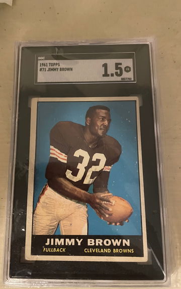 1961 topps Jim Brown SGC 1.5