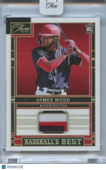 James Wood 2024 Panini Three and Two 3 Color Jersey Patch RC Nationals 10/10