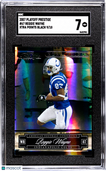 2007 Playoff Prestige Reggie Wayne #67 Xtra Points Black SGC 7