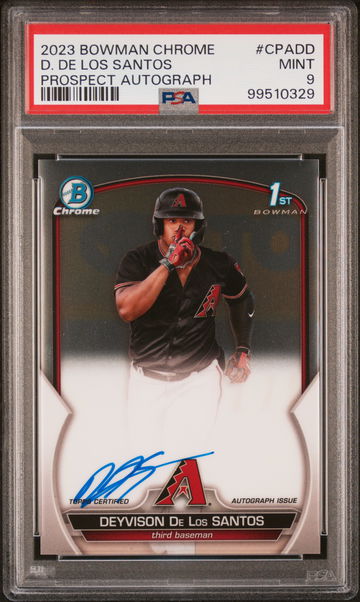 2023 Bowman Chrome Prospect Autograph Deyvison De Los Santos #CPADD PSA 9