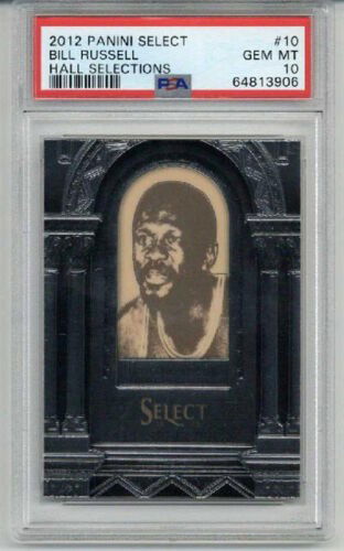 2012 PANINI SELECT HALL SELECTIONS #10 BILL RUSSELL BOSTON CELTICS PSA 10 LOW POP