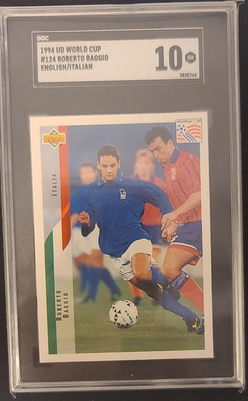 1994 Upper Deck World Cup #124 Roberto Baggio SGC 10 Gem Mint English/Italian
