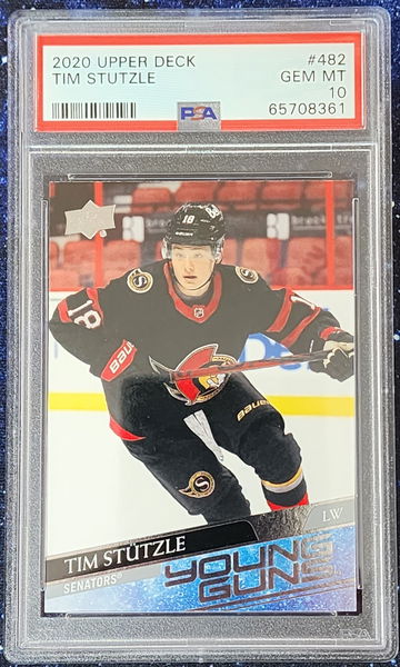 2020-21 Series 2 Tim Stutzle Young Guns PSA 10 Gem Mint RC Senators