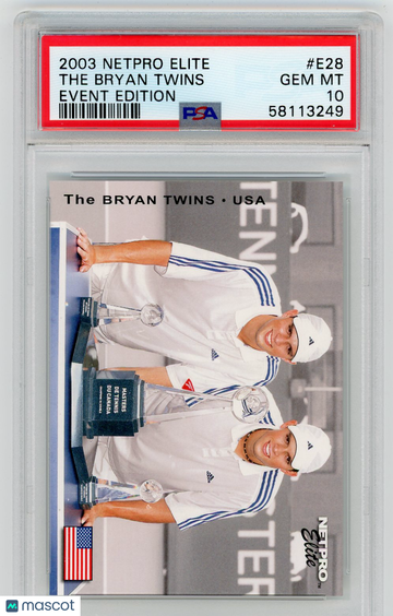 2003 Netpro Elite The Bryan Twins #E28 Event Edition PSA 10