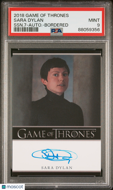 2018 Game Of Thrones Season 7-Autograph Sara Dylan Bordered PSA 9