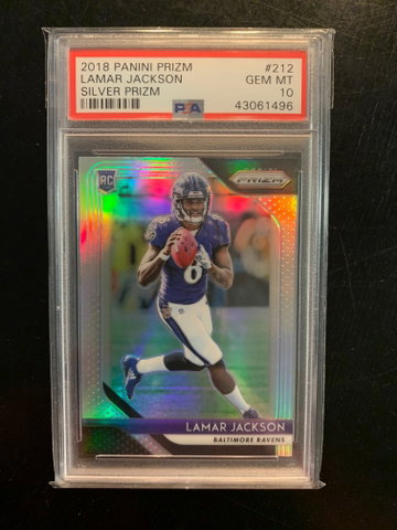 2018 Prizm Silver Lamar Jackson PSA 10