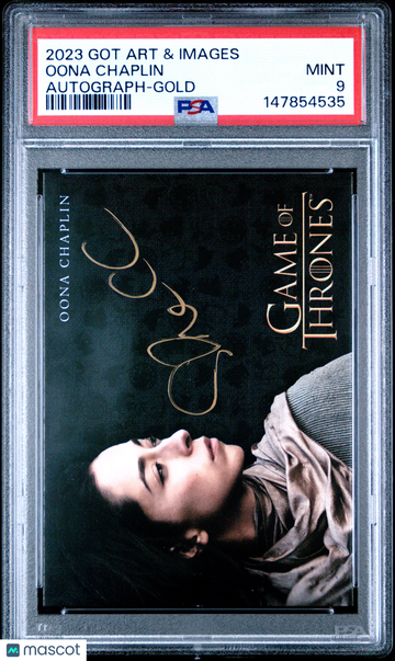 2023 Rittenhouse Game Of Thrones Art & Images Autographs Oona Chaplin Gold PSA 9