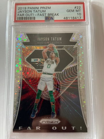 2019 Prizm Far Out- Fast Break Jason Tatum PSA 10