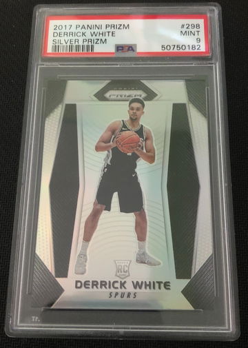 2017 Panini Prizm #298 Derrick White Silver RC Rookie PSA 9 Mint
