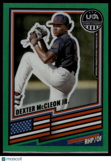 2026 Panini Stars & Stripes Prizm USA Baseball - Green Dexter McCleon Jr. #69