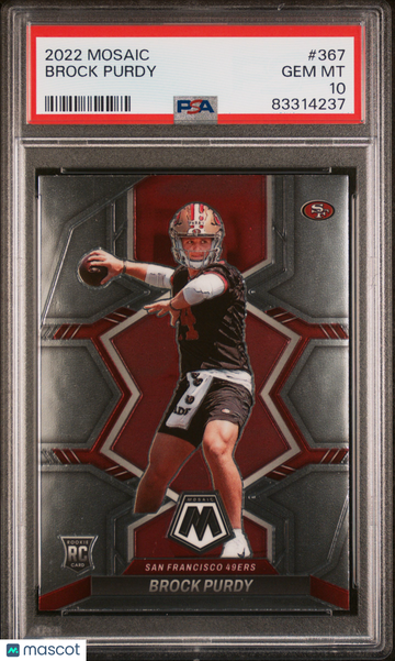 2022 Panini Mosaic Brock Purdy #367 PSA 10