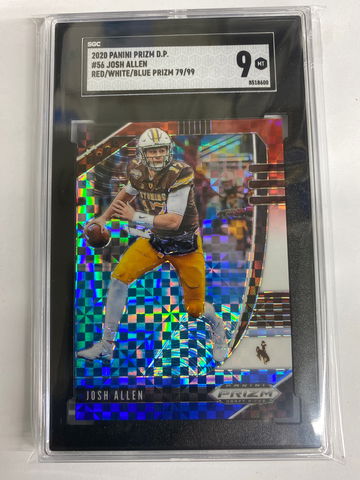 2020 Panini Prizm D.P. #56 Josh Allen Red/White/Blue Prizm serial number 79/99