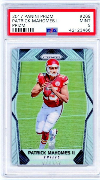 PATRICK MAHOMES 2017 Panini Prizm SILVER Refractor Rookie Card RC PSA 9 Mint