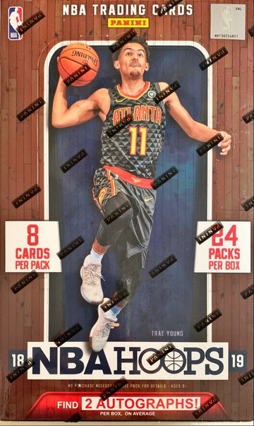2018-19 NBA HOOPS SINGLE HOBBY BOX