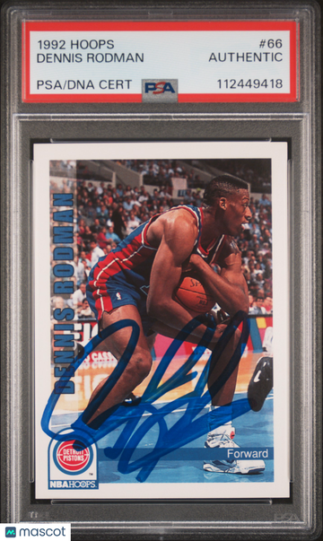 1992 Hoops Dennis Rodman #66 PSA A Auto A