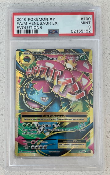 2016 Pokémon XY Evolutions Venusaur EX PSA 9