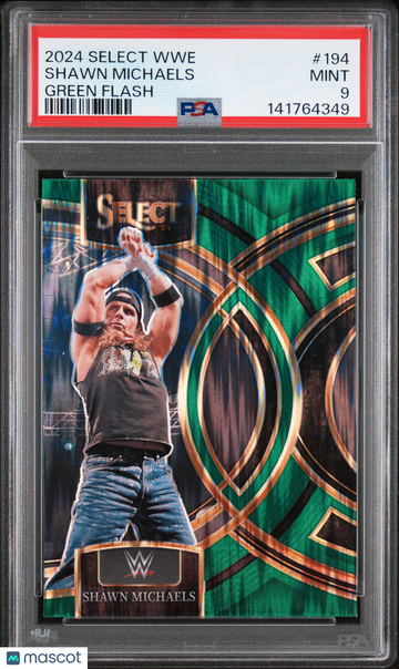 2024 Panini Select WWE Shawn Michaels #194 Green Flash PSA 9