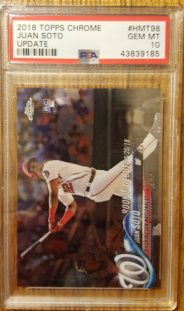 2018 Topps Chrome Update Rookie RC Juan Soto PSA 10