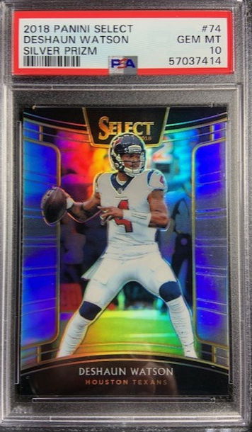 2018 Panini Select Silver #74 Deshaun Watson PSA 10 Gem Mint Pop 10