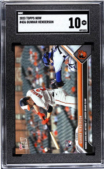 2023 TOPPS GUNNAR HENDERSON NOW #436 Rookie RC limited /3409 SGC 10