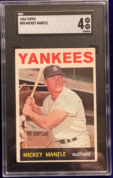 1964 Topps #50 Mickey Mantle SGC 4