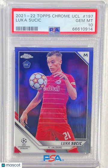 2021 Topps Chrome UEFA Champions League Luka Sucic #197 PSA 10