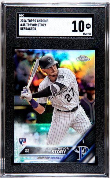 2016 Topps Chrome Trevor Story Refractor SGC 10