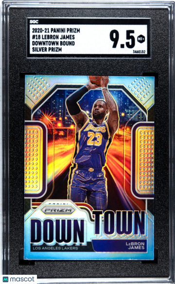 2020 Panini Prizm LeBron James #18 Downtown Bound Silver SGC 9.5