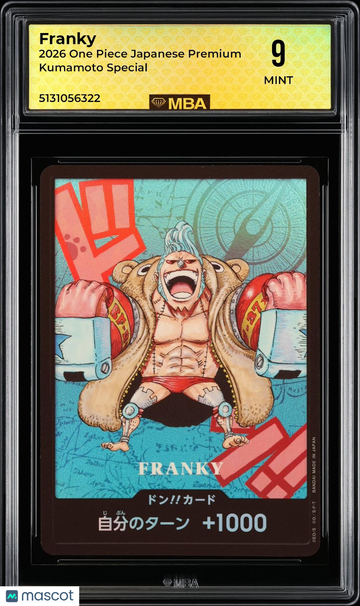 2026 One Piece Japanese Premium Kumamoto Special Franky 9 MBA 9