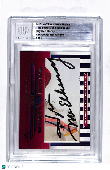 2010 Leaf Sports Icons Update Hugh McElhenny Authentic Cut Signature