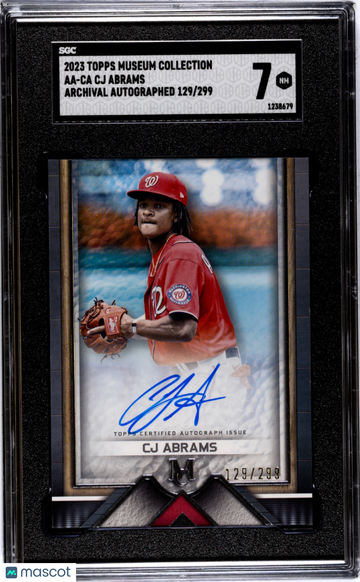 2023 Topps Museum Collection CJ Abrams #AA-CA Archival Autograph SGC 7