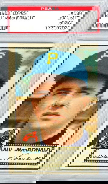 1952 Topps Bill MacDonald #138 PSA 6 (MC) P1287