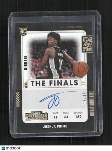 2021-22 Panini Contenders Joshua Primo #112 The Finals Ticket AU,SN