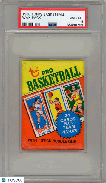 1980 Topps Basketball Wax Pack Wax Pack PSA 8