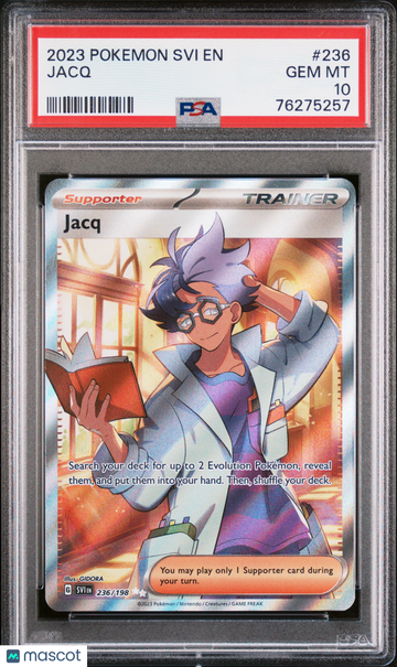 2023 Pokemon Svi EN-Scarlet & Violet Jacq Ultra Rare PSA 10 #236
