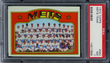 1972 Topps Mets Team #362 PSA 7 NM