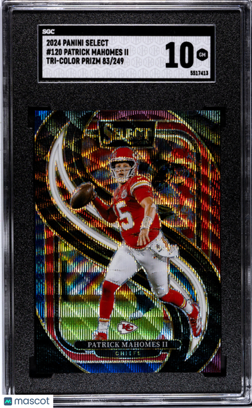 2024 Panini Select Patrick Mahomes II #120 Tri Color Prizm SGC 10