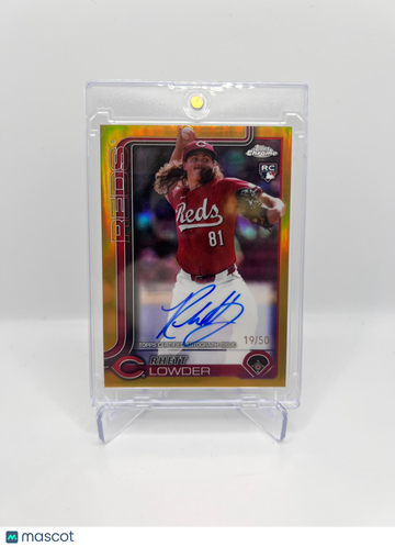 2025 CHROME RHETT LOWDER GOLD REFRACTOR ROOKIE AUTO /50 RC