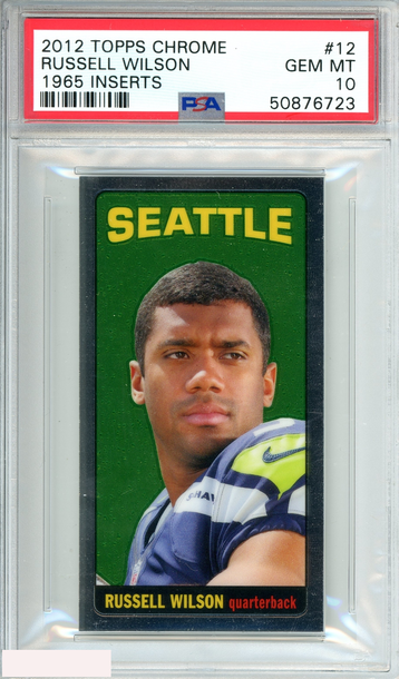 2012 TOPPS CHROME RUSSELL WILSON #12 1965 INSERTS ROOKIE RC PSA 10 GEM MT