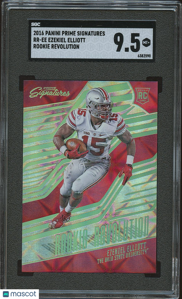 2016 Panini Prime Signatures Ezekiel Elliott #RR-EE Rookie Revolution Rookie SGC 9.5