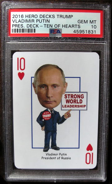 Vladimir Putin 2016 Hero Decks Donald Trump PSA 10