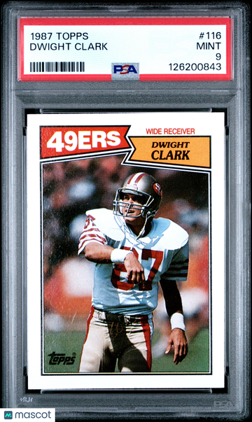 1987 Topps Dwight Clark #116 PSA 9