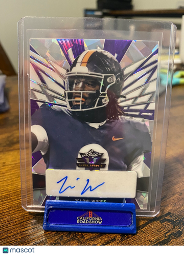 2022 Leaf Valiant Jelani Woods #PA-JW2 Purple Rookie Leaf