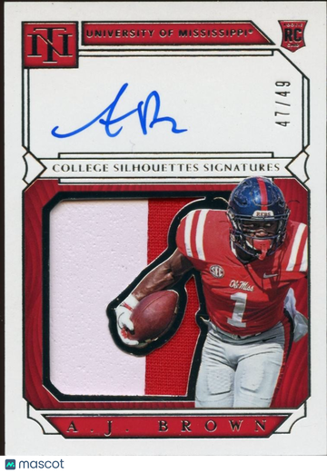 2019 A.J. Brown Patch Rookie Panini Authentic